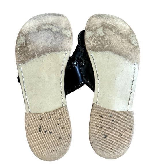 JACK ROGERS BLACK SANDAL SZ 8M - Picture 5 of 6